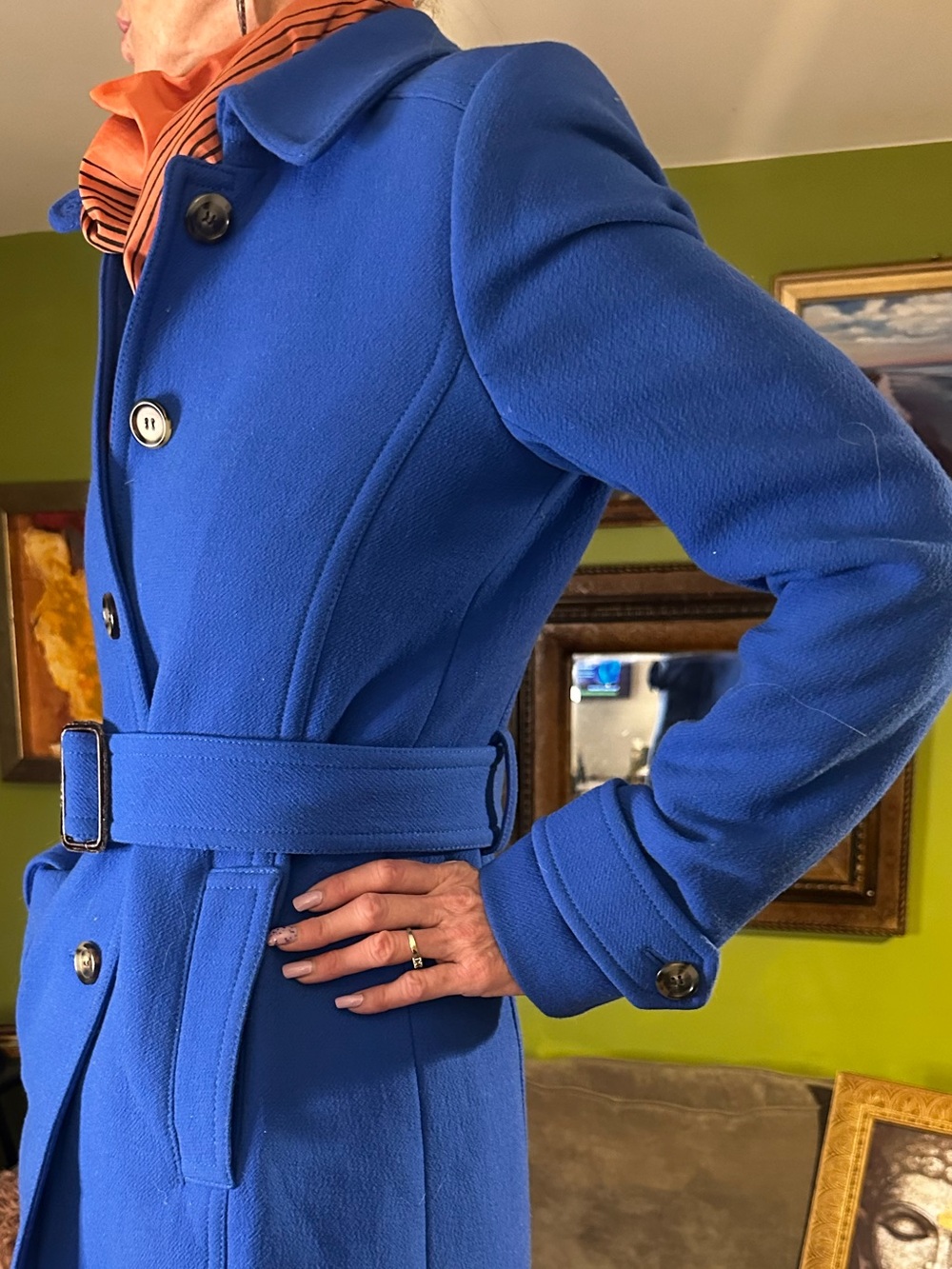 J. Crew - Cobalt Blue Belted Trench Coat